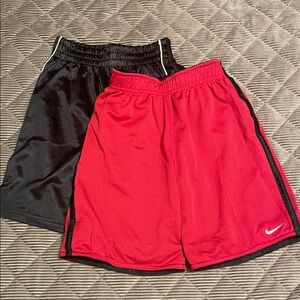 Nike Boy Sz 7 Black and Red Shorts